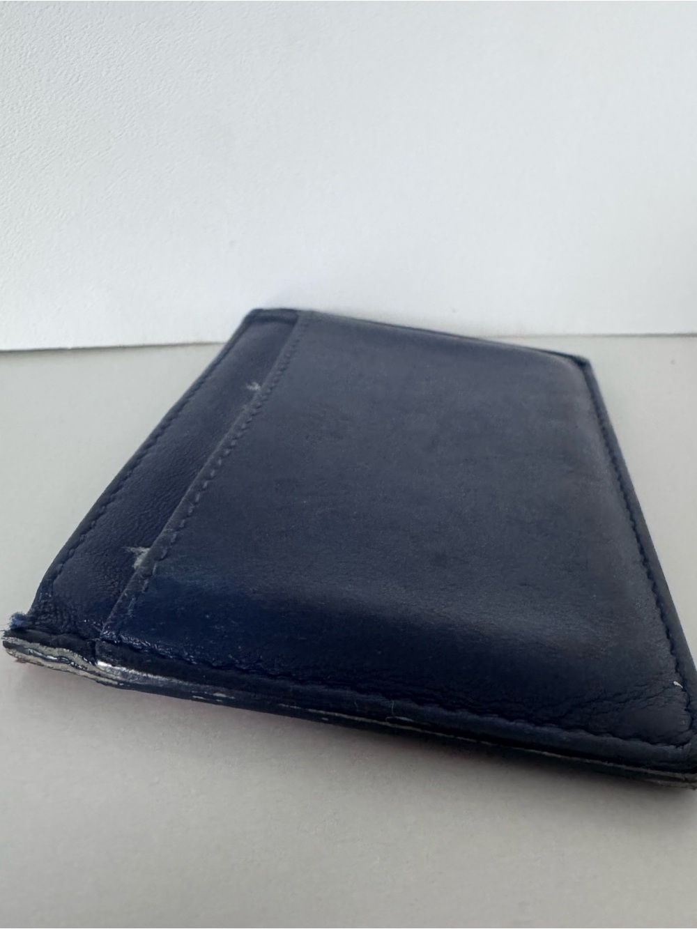 Authentic Celine Solo Calfskin Leather Card Holder with Gold Logo/ visible wear - Picture 6 of 7